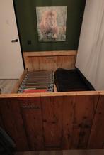 Steigerhouten 2-persoonsbed 160x200 + lattenbodems, Huis en Inrichting, Slaapkamer | Bedden, Ophalen