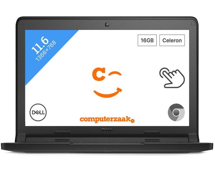 Dell Chromebook 11 3120/Intel Celeron 2.16GHz/4GB/16GB Flash, Computers en Software, Chromebooks, Refurbished, 11 inch, 4 GB of minder