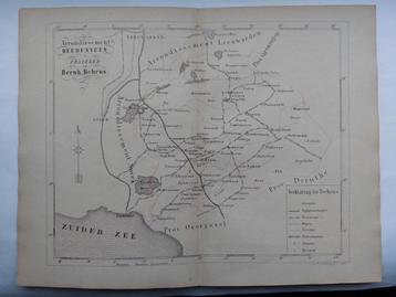 4 / Arrondissement Franeker Zeldzame litho uit 1861 beschikbaar voor biedingen