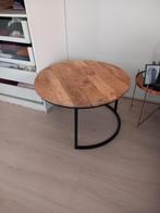 Loods 5 Salon Tafel Mango Hout - Ronde Vorm sissy boy karwei, Huis en Inrichting, Overige houtsoorten, 50 tot 100 cm, Rond, Zo goed als nieuw