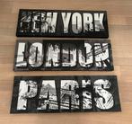 Wanddecoratie New York, London, Paris., Huis en Inrichting, Woonaccessoires | Wanddecoraties, Ophalen