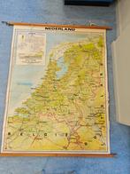 Kaart Nederland, Antiek en Kunst, Antiek | Schoolplaten, Ophalen, Aardrijkskunde