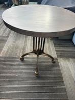 Zeer sterke Eettafel met massief eiken blad slechts 77rond, Huis en Inrichting, Ophalen, Zo goed als nieuw, Rond, 50 tot 100 cm