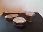 3 vintage blikjes, zeep, lepeltjes en thee in goede staat, Ophalen of Verzenden