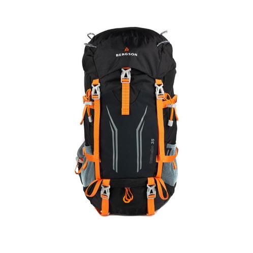 BERGSON Wandelrugzak TUNNEBO 35 Zw/Oranje 35L met regenhoes, Sieraden, Tassen en Uiterlijk, Tassen | Rugtassen, Nieuw, Overige merken