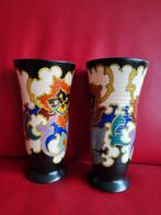 Set  Vintage plateel Regina Gouda Vazen Rosario Decor, Ophalen of Verzenden