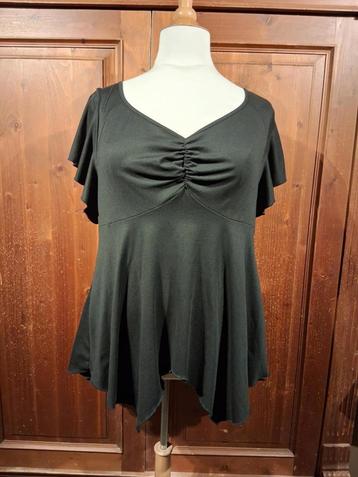 asymmetrisch zwart tuniekshirt 46/48 beschikbaar voor biedingen