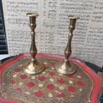 Set mooie koperen kandelaars nr 4, 24 cm hoog, Ophalen of Verzenden, Koper of Brons