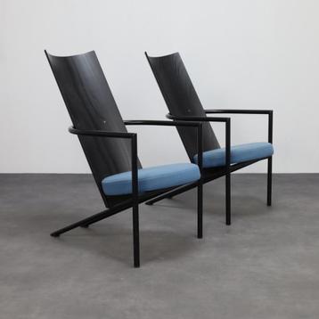 Pair of Postmodern Armchairs, 1980s beschikbaar voor biedingen