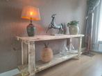 Industriële sidetable werkbank tv meubel landelijk, Huis en Inrichting, Gebruikt, 100 tot 150 cm, Ophalen of Verzenden, Landelijk