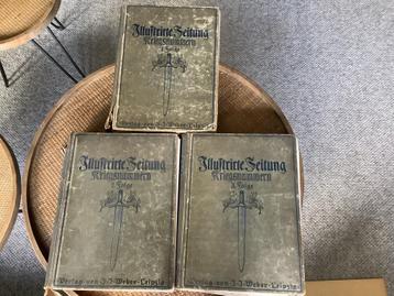 Illustrirte zeitung 1915,  1917 en 1918 beschikbaar voor biedingen