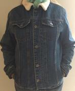 ZGAN. Gewatteerde denim jas mt L, jeans jas maat 38-40, Maat 38/40 (M), Blauw, DMG, Ophalen of Verzenden