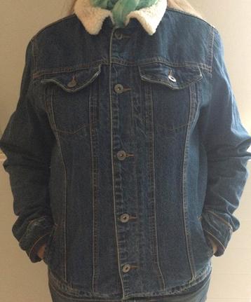 ZGAN. Gewatteerde denim jas mt L, jeans jas maat 38-40 beschikbaar voor biedingen