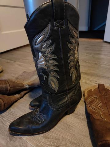 Taft western cowboy laarzen 41 zwart leer Ibiza boho  beschikbaar voor biedingen