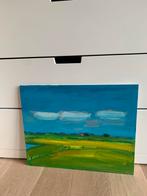 Fraai landschap van de bekende schilder Wim van der Veer, Antiek en Kunst, Ophalen of Verzenden