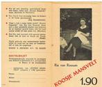 Koosje Mansvelt - Rie van Rossum - folder, Verzamelen, Overige Verzamelen, Verzenden