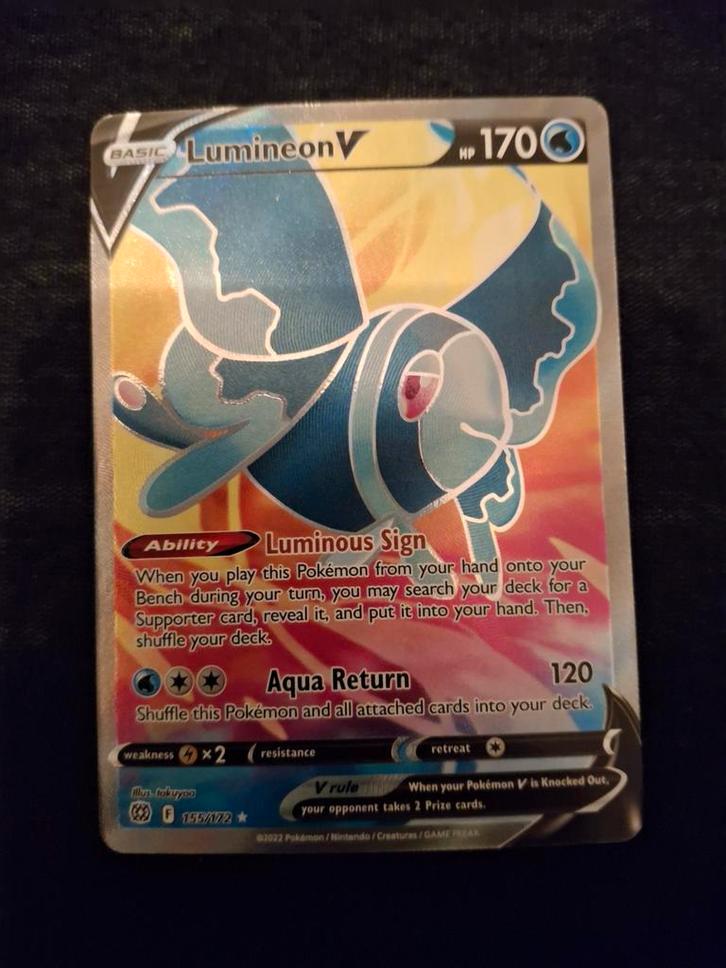 Lumineon V 155/172 Brilliant Stars Pokémonkaart, Hobby en Vrije tijd, Verzamelkaartspellen | Pokémon, Nieuw, Losse kaart, Ophalen of Verzenden