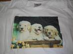 shirt met 3 jonge labrador puppies mt 146/152, Ophalen of Verzenden, Gebruikt, Meisje, Shirt of Longsleeve