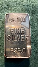 Zeldzame 100 gram Zilverbaar .999/1000 Milaan Italie, Ophalen of Verzenden, Zilver