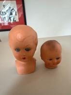 Vintage Babypoppenhoofden - Set van 2 st (antiek speelgoed), Ophalen