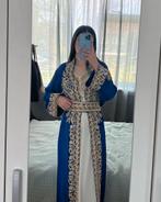 Elegante Marineblauwe & Witte Takchit met Gouden Borduursel, Kleding | Dames, Gelegenheidskleding, Maat 38/40 (M), Overige typen