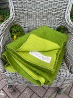 Prachtige groene vintage wollen deken, Huis en Inrichting, Ophalen of Verzenden, Zo goed als nieuw