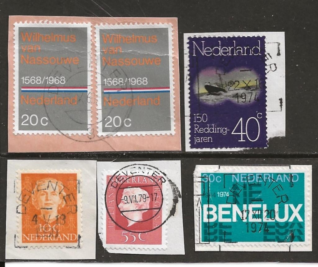 S- Ned. gestempeld Deventer 5x, Postzegels en Munten, Postzegels | Nederland, Ophalen of Verzenden, Na 1940, Gestempeld