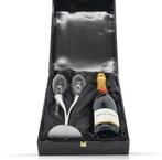 Moët & Chandon Philippe Di Meo design glazen in doos., Verzamelen, Wijnen, Ophalen, Zo goed als nieuw, Frankrijk, Champagne
