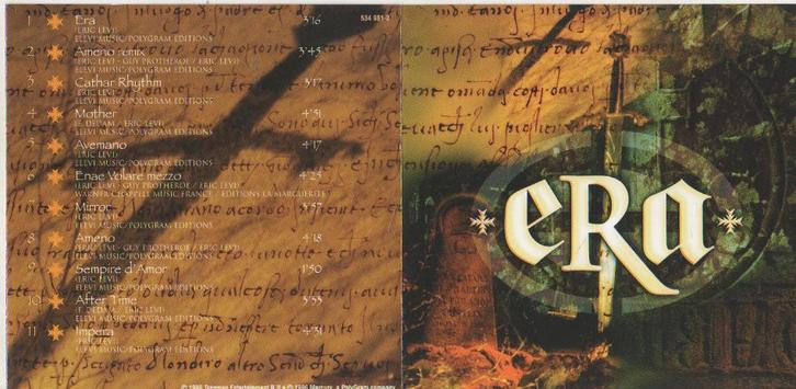 CD Muziek: ERA, Cd's en Dvd's, Cd's | Pop, Zo goed als nieuw, 2000 tot heden, Ophalen of Verzenden