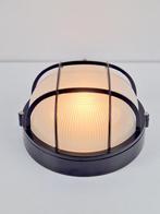 Vintage simes buitenlamp wandlamp metaal glas ’80 Italy NOS, N, N, Wandlamp, Waterbestendig