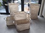 Stoffen opbergmanden, speelgoed / wasmand, zwart wit, Ophalen, Overige materialen, Gebruikt, Mand
