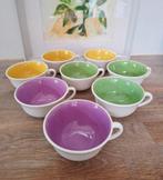 Vintage GIEN, kopjes, pastelkleuren  60's, Antiek en Kunst, Ophalen of Verzenden