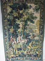 Vintage Wandtapijt Gobelin met edelvrouwen in valkenjacht, Ophalen