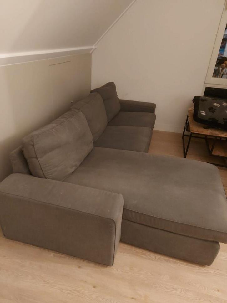 IKEA KIVIK 3-zitsbank met chaise longue, Huis en Inrichting, Banken | Sofa's en Chaises Longues, Gebruikt, Tweepersoons, 200 tot 250 cm