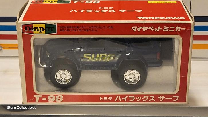 Diapet Yonezawa T-98 Toyota Hilux Surf Blue 1/40, Hobby en Vrije tijd, Modelauto's | 1:43, Gebruikt, Auto, Overige merken, Ophalen of Verzenden