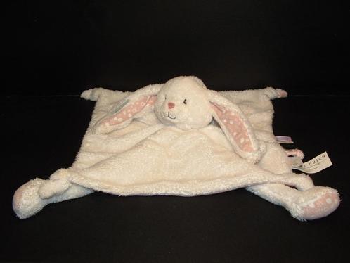 LITTLE DUTCH KONIJN  KNUFFELDOEK PLUCHE WIT MET ROZE TRICOT, Kinderen en Baby's, Speelgoed | Knuffels en Pluche, Zo goed als nieuw