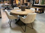 Ronde eettafel Mangohout NIEUW IN DOOS (diverse afmetingen ), Huis en Inrichting, 100 tot 150 cm, Rond, Nieuw, Ophalen of Verzenden