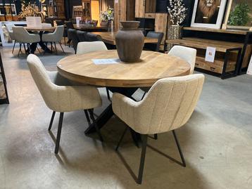 Ronde eettafel Mangohout NIEUW IN DOOS (diverse afmetingen ) beschikbaar voor biedingen