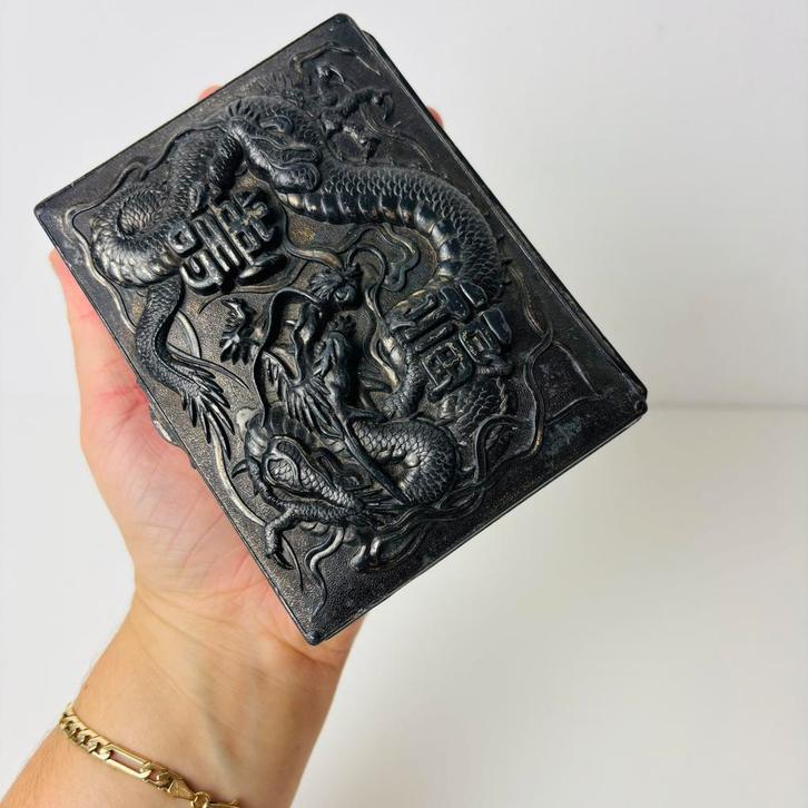 Antieke japanse draak doosje, Sieraden, Tassen en Uiterlijk, Portemonnees, Zo goed als nieuw, Overige kleuren, Ophalen of Verzenden