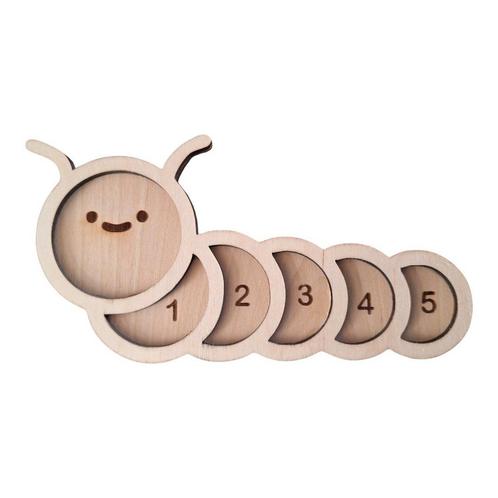 Vulvorm rups (rupsje nooitgenoeg), Kinderen en Baby's, Speelgoed | Houten speelgoed, Nieuw, Overige typen, Ophalen of Verzenden