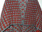 Supermooie handgehaakte rood met grijze poncho. Nieuw!, Verzenden, Nieuw, Rood