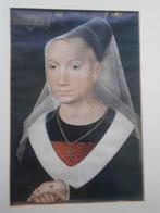 Hans Memling, Mooie Ingelijste Prent Sybyla Betha, Gebruikt, Ophalen of Verzenden, Prent