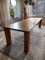 Prachtige eettafel, licht eiken met stoere poten., Huis en Inrichting, Tafels | Eettafels, Ophalen, 200 cm of meer, 50 tot 100 cm