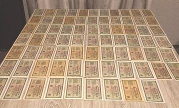 91x Reichsbanknoten 1000 Mark 1922/1923 | Originele biljette beschikbaar voor biedingen