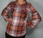 Nice & Chic Embroidered Plaid Blouse – XS, Verzenden, Zo goed als nieuw, Roze, Maat 34 (XS) of kleiner