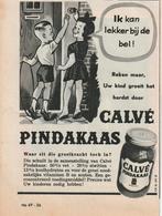 Retro reclame 1952 Calvé pindakaas ik kan bij de bel, Verzenden, Overige typen