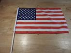 Vlag USA 45 x 30. Nieuw! Met stok 60 cm., Ophalen of Verzenden, Nieuw