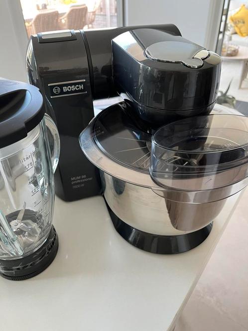 Bosch MUM86 1600 Watt keukenmachine, Witgoed en Apparatuur, Keukenmixers, Gebruikt, 3 tot 4 liter, 3 snelheden of meer, Vaatwasserbestendig
