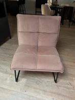 Taupe fauteuil - Velvet - Zeer goede staat, Ophalen, Minder dan 75 cm, Zo goed als nieuw, Stof