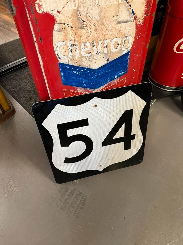 Prachtig Amerikaans verkeersbord - USA Traffic Sign Route 66, Verzamelen, Merken en Reclamevoorwerpen, Gebruikt, Reclamebord, Ophalen